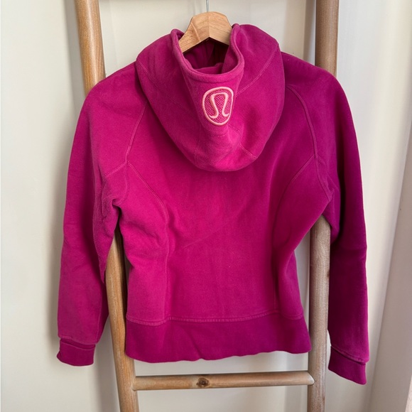 EUC Lululemon Scuba Full-Zip Fleece Hoodie III Bright Pink Special Edition Sz 6 - Picture 2 of 12
